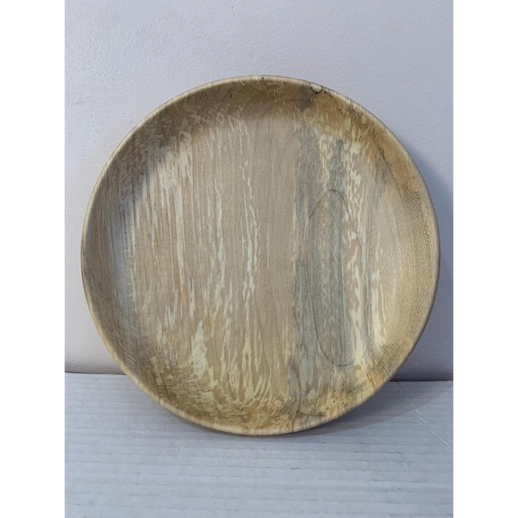 Spalted Maple Handmade Turned Wooden Plate 8.5" Centrepiece - Picture 7 of 7